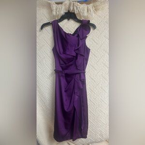 Max & Cleo Deep Purple Midi Dress